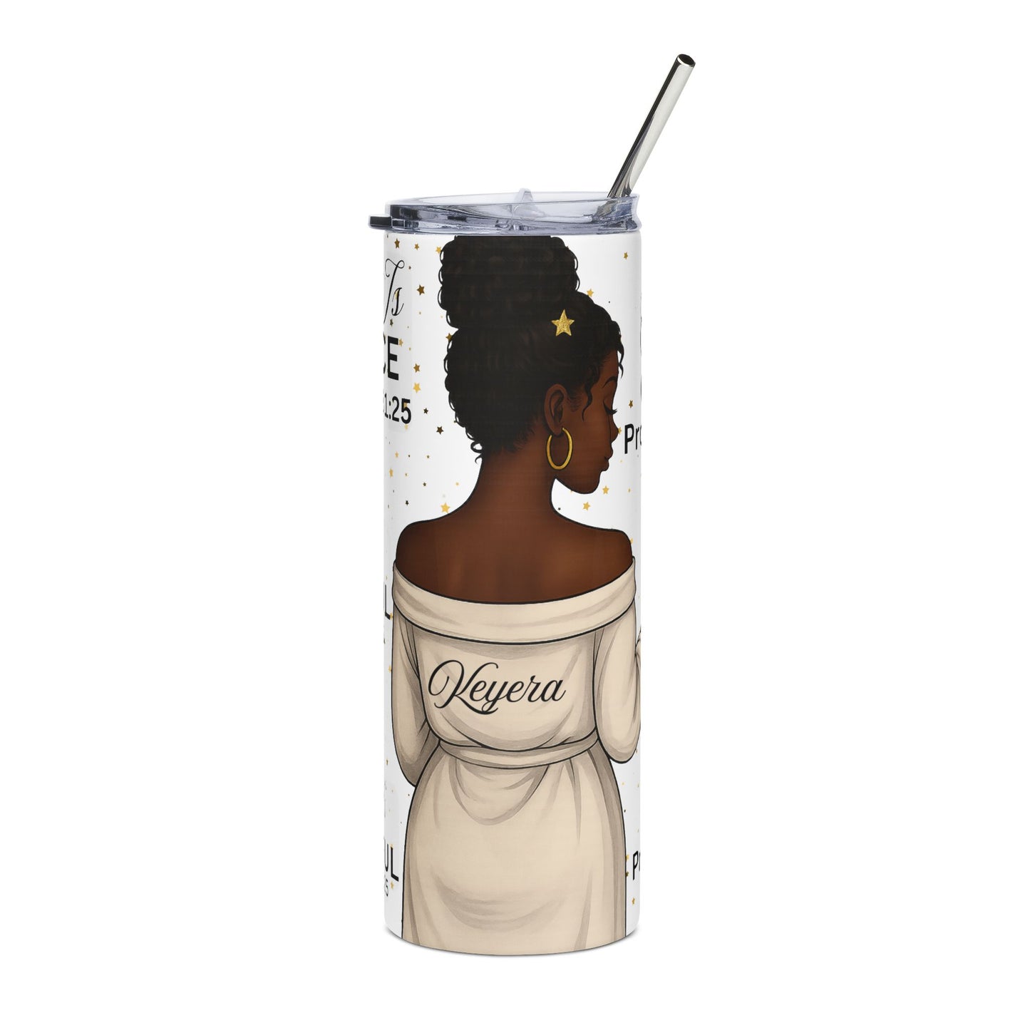 "She Is" Proverbs 31 Tumbler – Inspirational 20oz Skinny Tumbler for Women of Faith