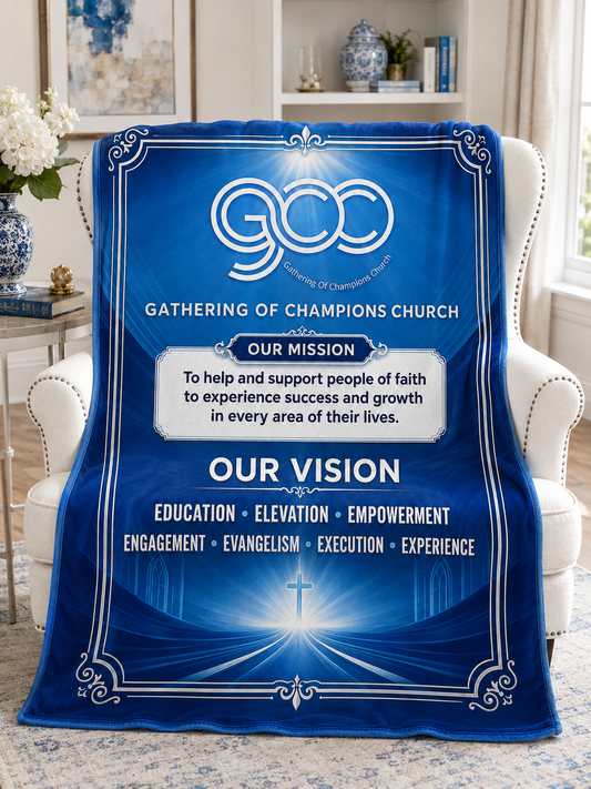 Gathering of Champions Church Mission & Vision Plush Blanket