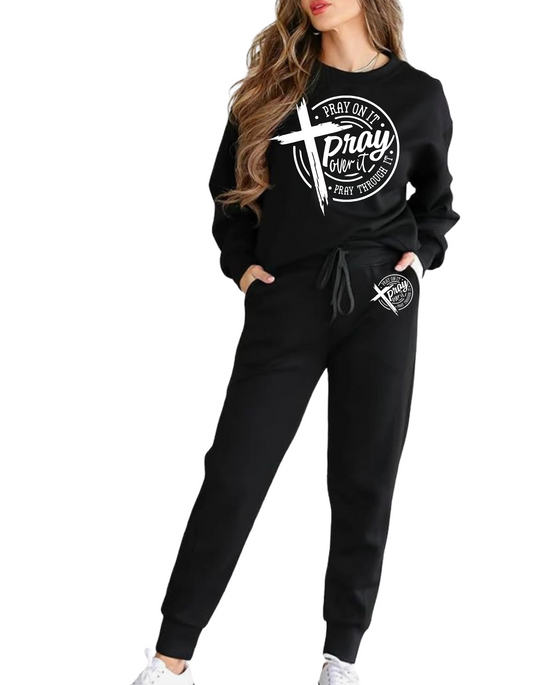 Pray On It Inspirational Jogging Set