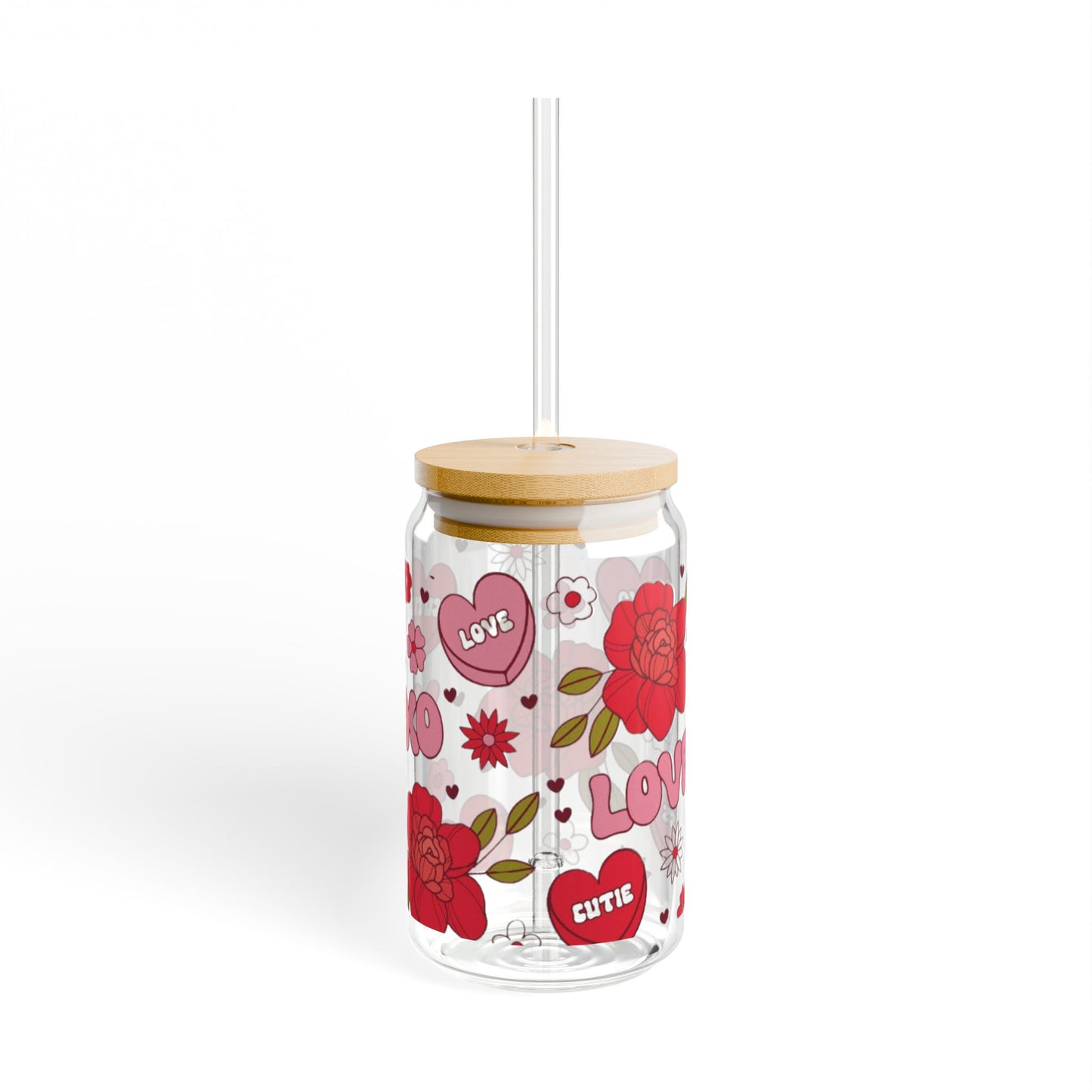 "Love Blooms Glass Tumbler"