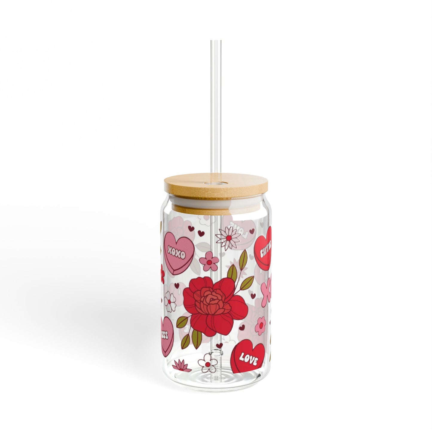 "Love Blooms Glass Tumbler"