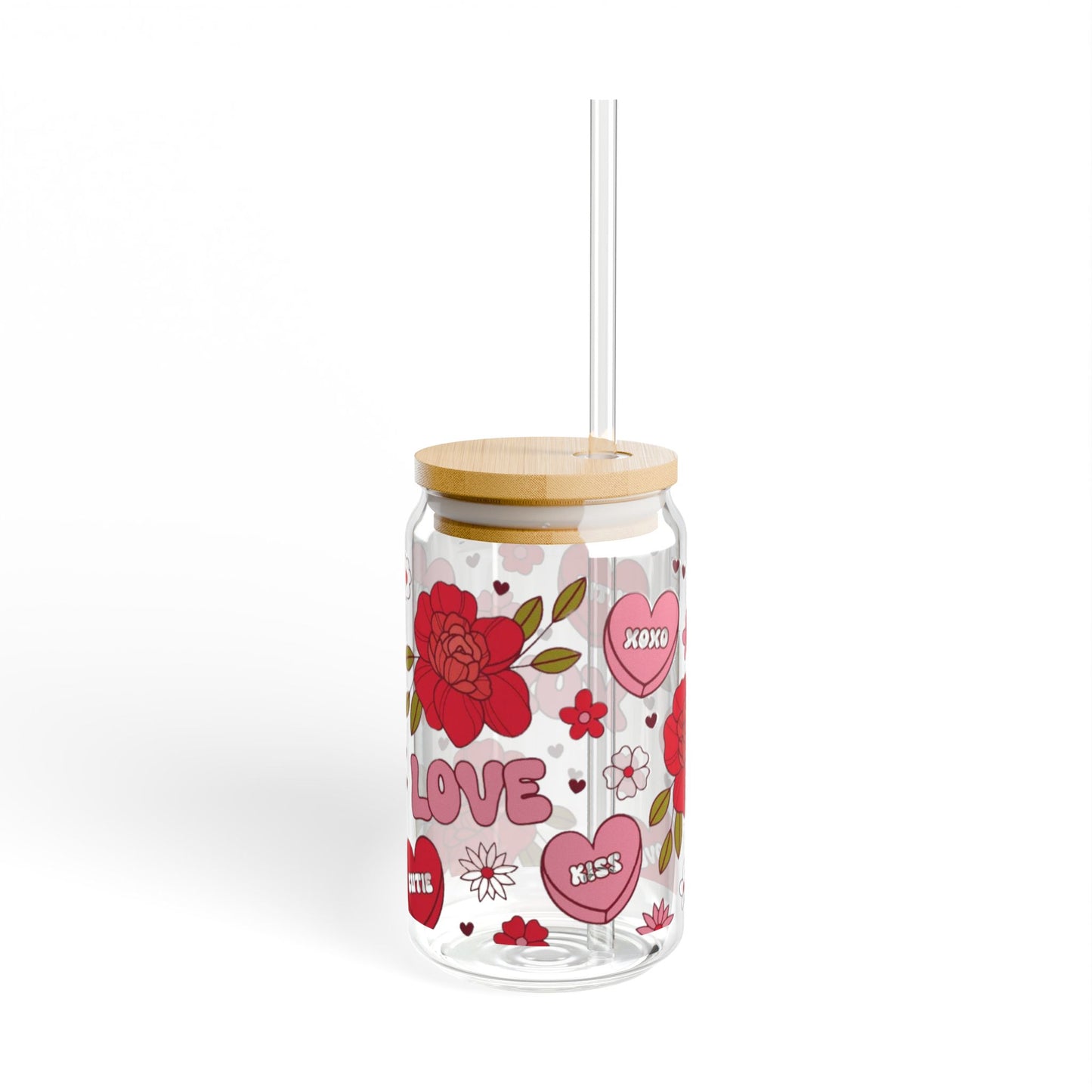 "Love Blooms Glass Tumbler"
