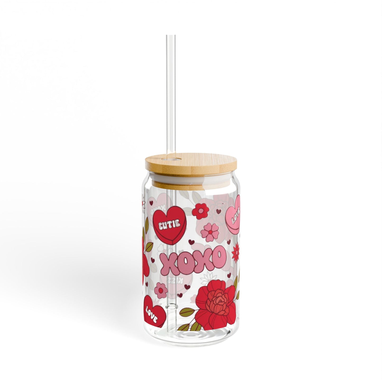 "Love Blooms Glass Tumbler"